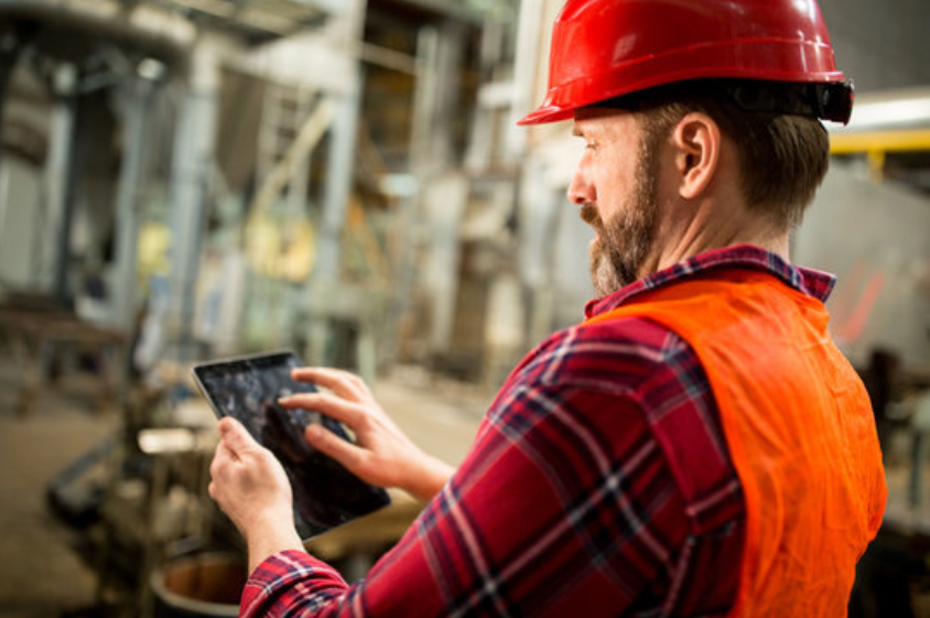 Engineer with Ipad